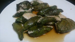 鶏のささみの大葉包み焼き
