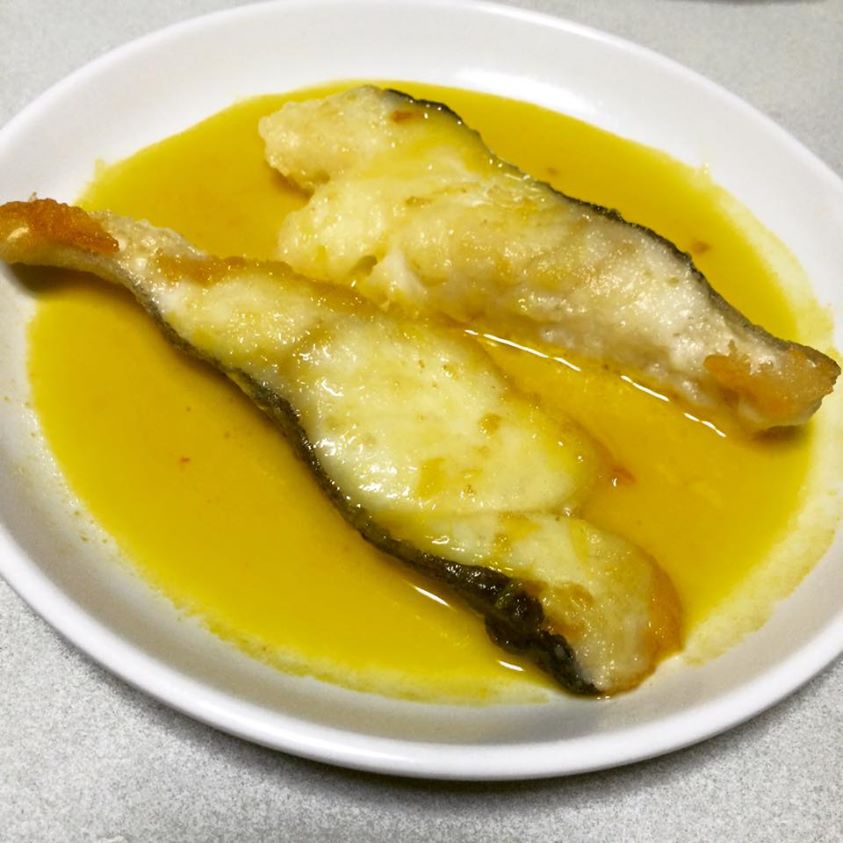 鱈のムニエル オレンジバターソースかけ 